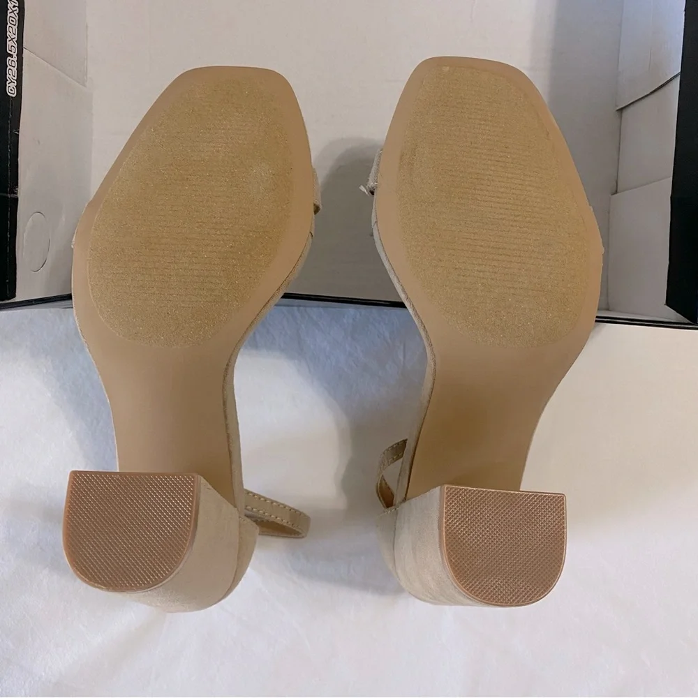 Lulus Tan‎ Suede Ankle Strap Heel